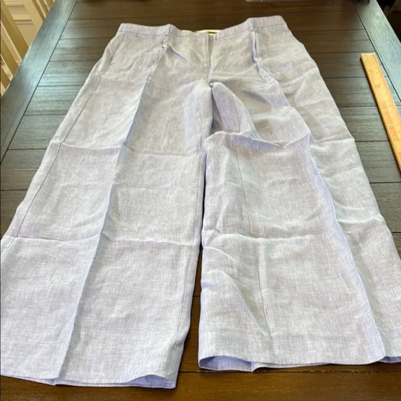 J. Crew Wide-leg Essential pant in linen Size 16 - Picture 4 of 13